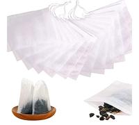 JEOPKO Disposable Tea Filter Bags,100 pcs Tea Bags Empty with Drawstring Paper for Loose Tea for Tea, Cooking, Soaking Medicinal Liquor, Tea Coffee Filter, DIY Carft Spices Storage