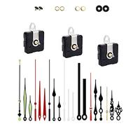 JEOPKO Silent Quartz Clock Mechanism Kit, Mechanisms 7 Sets Hands with Battery Powered High Torque Long and Short Shaft 3 Pcs Wall Parts DIY Repair Parts.