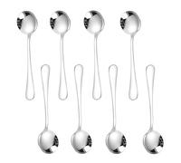 JEOPKO Tea Spoons, Set of 8pcs Stainless Steel Teaspoons, Latte Spoons,Stainless Coffee Spoons Spoon Ideal Coffee, Espresso, Hot Chocolate, Desserts & Ice Cream- 14cm / 5.5 inch (Silver)