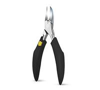 JeoPoom Toenail Clippers, Professional Thick Ingrown Toe Nail Clippers, Large Nail Clippers for Ingrown Hard Nails, Super Sharp Curved Blade Grooming Tool(Black)