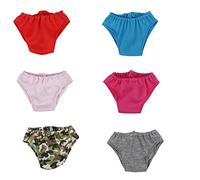 Jeorywoet 6pcs Cute Mini Underwear Creative Doll Panties Mini Briefs Bodyshorts Shorts Doll Accessories Clothes 18 Inch Girls Clothing Supplies