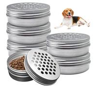 Jeorywoet Aluminum Box, 6Pcs Dog Scents Training Kit, Aluminum Box Dog Scents Training Kit, Dog Nose Smell Training Container Dog Nose Work Kit Tins for Dogs, Dog Nose Imprint Kit