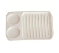 Jeorywoet Bacon Cooker For Microwave Oven, Microwave Bacon Cooker 11x8in Grooved White Microwave Bacon Tray with 2 Egg Poachers Non-Sticky Safe and Quick Classic Bacon Pan Gift, Bacon Cooker