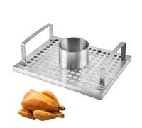 Jeorywoet Beer Can Chicken Roaster Stand Barbecue Rotisserie Rack Vertical BBQ Chicken Holder Grilling Baskets, beer can chicken holder