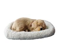 Jeorywoet Breathing Dog, Breathing Stuffed Animal Sleeping Dogs on Pad Realistic Dog, Interactive Plush, Battery Operation Realistic Puppy for Kids Children, Stuffed, Golden