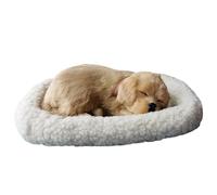 Jeorywoet Breathing Stuffed Animal Sleeping Dogs on Pad Realistic Breathing Dog, Interactive Breathing Plush, Battery Operation Realistic Puppy for Kids Children, Realistic Puppy, Golden