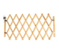 Jeorywoet Dog Gate, Wooden Rhombus Structure Expandable Baby Gate 25-110cm/9.84-43.31in, Alloy Hardware, Cat Fence for Stairs, Doors, Indoor, All Ages, Dog, Wood, Wooden Color