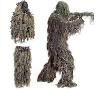 Jeorywoet Ghillie Suit Camo Leafy Lightweight Hunting Clothes for Men Breathable Ghillie Poncho for Hunters, Sniper Airsoft, Paintball, Medium