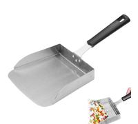 Jeorywoet Griddle Scoop Flat Top Food Shovel for Griddle 15'' Stainless Steel Smash Burger Spatula Griddle Scraper Large Griddle Spatula Tool for Stir Fry and Move Food, Smash Burger Spatula