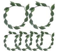 Jeorywoet Laurel Wreath Crown, 8PCS Green Leaf Crown Headpiece, 9.5x8.7 Inch Plastic Greek Headband, Realistic Goddess Crown for Fancy Dress Costume, Laurel Crown