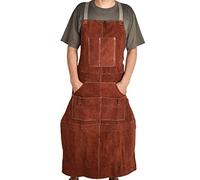 Jeorywoet Leather Welding Work Shop Apron Heat-Resistant Insulation Protection for Woodworking Blacksmith, leather apron