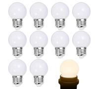 Jeorywoet Light Bulbs 3000K, 10Pcs Small Light Bulbs, 3W Soft White LED 3000k for Ceiling Fan, Table Lamp