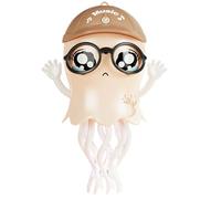 Jeorywoet Magical Electric Dancing Jellyfish Baby Toy with LED Light and Music Crawling Musical Baby Supplies for Birthday Gifts No Battery Yellow