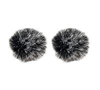 Jeorywoet Mini Wind Muff Furry Microphone Windscreen Cover 0.2Inch Lapel Mic Wind Muff 2PCS Furry Microphone Cover