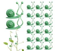 Jeorywoet Plant Climbing Wall Holder 20Pcs, Snail Shape Cute Self-adhesive Flexible Buckle Universal Green Plants Electric Wire Hook Fixing Clip, Green, Plant Ties and Clips