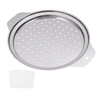 Jeorywoet Spaetzle Maker Food Grade Stainless Steel Noodle Maker 10.7 Dia. Round Gnocchi Maker with Scraper Traditional German Egg Noodle Maker Pan Pot Spaghetti Strainer, Spaetzle Maker