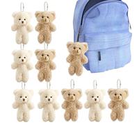 Jeorywoet Stuffed Animal Keychain 20Pcs Cute Blush Teddy Bear Plush Keychain Small Teddy Bear Ornaments Soft Bear Tiny Keychain Bulk for Birthday Valentine's Day Party Favor DIY Crafts