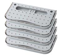 Jeorywoet Wall Mounted Shoe Rack, 4Pcs Wall Mount Shoe Rack, Self-Adhesive Hanging Plastic RV Storage Creative for Bathroom or Over The Door