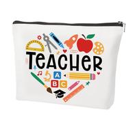 jeowicti Teacher Gifts,Small Makeup Bag with Zipper,Fall Gifts for Women,October Birthday Gift for Women,Small Cosmetic Bag for Purse, teacher bag2