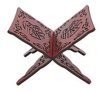 JEOZBM Muslim Book Holder, Pack of 2 Wooden Quran Muslim Book Holder Stand, Red Muslim Reading Bookshelf Holder, for Reading the Prayer Chapel