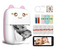 JEPEErbz Mini Printer for iPhone, Sticker Printer, Mini Thermal Printer Portable, Sticker Maker Machine (Pink)