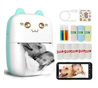 JEPEErbz Mini Printer for iPhone, Sticker Printer, Mini Thermal Printer Portable, Sticker Maker Machine (Blue)