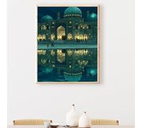 JEPGFOU 5D Diamond Painting Kits for Adults, Architecture Diamond Art Kits Adults, House Full Drill Crystal Art, DIY Cross Stitch Crafts Pictures Embroidery for Home Wall Decor 16x20 Inch PjY7884 4-3