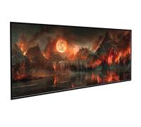 JEPGFOU Disaster Diamont Painting Fire Diamond Art Accessories 5D Round Full Drill Gem Cross Canvas Painting Pictures Kits for Adults Beginners for LIiving Room Wall Decor, Gifts 36x72in PJY9 R-4