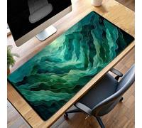 JEPGFOU Gaming Mouse Pad, 100 x 50cm XXL Mouse Mat Landscape, Large Mousepad Green Extended Gaming Mats for, Non-Slip Rubber Base keyboard, Stitched Edges Office Accessories for Office PjY7431 R-Q
