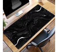 JEPGFOU Gaming Mouse Pad, 140 x 60cm XXL Mouse Mat Abstract, Large Mousepad Black Extended Gaming Mats for, Non-Slip Rubber Base keyboard, Stitched Edges Office Accessories for Office PjY2151 W-3