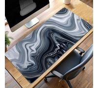 JEPGFOU Gaming Mouse Pad, 160 x 80cm XXL Mouse Mat Black, Large Mousepad Abstract Extended Gaming Mats for, Non-Slip Rubber Base keyboard, Stitched Edges Office Accessories for Office PjY10969 X-M