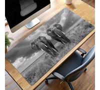 JEPGFOU Gaming Mouse Pad, 80 x 40cm XXL Mouse Mat Black, Large Mousepad Elephant Extended Gaming Mats for, Non-Slip Rubber Base keyboard, Stitched Edges Office Accessories for Office PjY7731 3-D