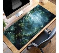 JEPGFOU Gaming Mouse Pad, 800x400x3 mm XXL Mouse Mat Red, Large Mousepad Geometry Extended Gaming Mats for, Non-Slip Rubber Base keyboard, Stitched Edges Office Accessories for Office PjY4893 A-0