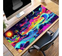 JEPGFOU Gaming Mouse Pad, 800x400x3mm XXL Mouse Mat Color, Large Mousepad Landscape Extended Gaming Mats for, Non-Slip Rubber Base keyboard, Stitched Edges Office Accessories for Office PjY4711 M-C