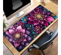 JEPGFOU Gaming Mouse Pad, 800x400x3mm XXL Mouse Mat Flower, Large Mousepad Pink Extended Gaming Mats for, Non-Slip Rubber Base keyboard, Stitched Edges Office Accessories for Home Office PjY3125 N-U