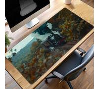 JEPGFOU Gaming Mouse Pad, 90 x 40cm XXL Mouse Mat Train, Large Mousepad Black Extended Gaming Mats for, Non-Slip Rubber Base keyboard, Stitched Edges Office Accessories for Home Office PjY5843 A-3