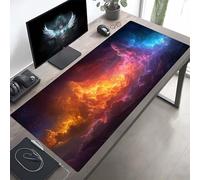 JEPGFOU Gaming Mouse Pad, Abstract Yellow Mouse Mat with Stitched Edges, Large Extended XXL Mousepad with Anti Slip Base, for Desk Keyboard Decoration, Gifts for Men 140 x 60cm PjY10829 8-O