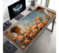 JEPGFOU Gaming Mouse Pad, Flower Pink Mouse Mat with Stitched Edges, Large Extended XXL Mousepad with Anti Slip Base, for Desk Keyboard Decoration, Gifts for Men 1000x500x3 mm PjY6767 I-O