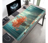 JEPGFOU Gaming Mouse Pad, Flower Pink Mouse Mat with Stitched Edges, Large Extended XXL Mousepad with Anti Slip Base, for Desk Keyboard Decoration, Gifts for Men 1400x600x3 mm PjY7459 O-H