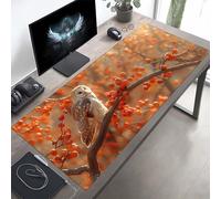 JEPGFOU Gaming Mouse Pad, Flower Red Mouse Mat with Stitched Edges, Large Extended XXL Mousepad with Anti Slip Base, for Desk Keyboard Decoration, Gifts for Men Adults Kids 1400x600x3 mm PjY1129 J-9