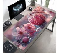 JEPGFOU Gaming Mouse Pad, Fruit Pink Mouse Mat with Stitched Edges, Large Extended XXL Mousepad with Anti Slip Base, for Desk Keyboard Decoration, Gifts for Men Adults Kids 900x400x3mm PjY965 5-9