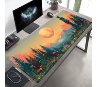 JEPGFOU Gaming Mouse Pad, Landscape Yellow Mouse Mat with Stitched Edges, Large Extended XXL Mousepad with Anti Slip Base, for Desk Keyboard Decoration, Gifts for Men 100 x 50cm PjY9927 3-O