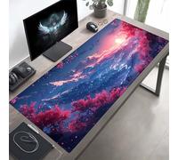 JEPGFOU Gaming Mouse Pad, Mountain Red Mouse Mat with Stitched Edges, Large Extended XXL Mousepad with Anti Slip Base, for Desk Keyboard Decoration, Gifts for Men 1000x500x3mm PjY7567 2-O