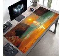 JEPGFOU Gaming Mouse Pad, Ocean Yellow Mouse Mat with Stitched Edges, Large Extended XXL Mousepad with Anti Slip Base, for Desk Keyboard Decoration, Gifts for Men 1000x500x3mm PjY7387 E-O