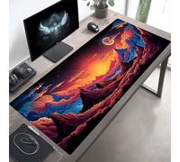JEPGFOU Gaming Mouse Pad, Sky Black Mouse Mat with Stitched Edges, Large Extended XXL Mousepad with Anti Slip Base, for Desk Keyboard Decoration, Gifts for Men Adults Kids 900x400x3mm PjY7085 9-5