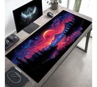 JEPGFOU Gaming Mouse Pad, Sky Black Mouse Mat with Stitched Edges, Large Extended XXL Mousepad with Anti Slip Base, for Desk Keyboard Decoration, Gifts for Men Adults Kids 800x300x3 mm PjY7093 O-0