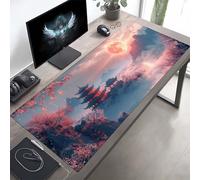 JEPGFOU Gaming Mouse Pad, Sky Pink Mouse Mat with Stitched Edges, Large Extended XXL Mousepad with Anti Slip Base, for Desk Keyboard Decoration, Gifts for Men Adults Kids 80 x 30cm PjY5573 Q-7