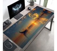 JEPGFOU Gaming Mouse Pad, Sunset Yellow Mouse Mat with Stitched Edges, Large Extended XXL Mousepad with Anti Slip Base, for Desk Keyboard Decoration, Gifts for Men 800x300x3mm PjY2553 C-3
