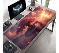 JEPGFOU Gaming Mouse Pad, Tree Yellow Mouse Mat with Stitched Edges, Large Extended XXL Mousepad with Anti Slip Base, for Desk Keyboard Decoration, Gifts for Men Adults Kids 800x300x3mm PjY7653 O-1