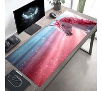 JEPGFOU Gaming Mouse Pad, Unicorn Pink Mouse Mat with Stitched Edges, Large Extended XXL Mousepad with Anti Slip Base, for Desk Keyboard Decoration, Gifts for Men 1000x500x3 mm PjY2927 9-Q